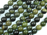 African Green Autumn Jasper Beads, 10mm (10.4mm)-Gems: Round & Faceted-BeadBeyond