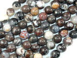 Mexican Black White Zebra Agate, 8mm Round Beads-Gems: Round & Faceted-BeadBeyond