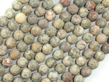 Matte Fossil Jasper Beads, 6mm Round Beads-Gems: Round & Faceted-BeadBeyond