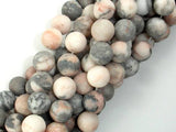 Matte Pink Zebra Jasper, 10mm Round Beads-Gems: Round & Faceted-BeadBeyond