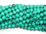 Howlite Turquoise Beads Green, 6mm Round Beads-Gems: Round & Faceted-BeadBeyond