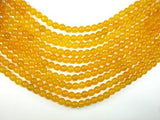 Jade Beads, Yellow, 8mm Round Beads-Gems: Round & Faceted-BeadBeyond