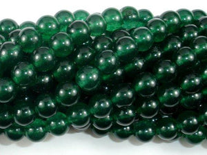 Jade Beads, Emerald, 8mm Round Beads-Gems: Round & Faceted-BeadBeyond