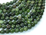 Dendritic Green Jade Beads, 8mm Round Beads-Gems: Round & Faceted-BeadBeyond