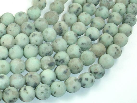 Matte Sesame Jasper Beads, Kiwi Jasper, 10mm, Round Beads-Gems: Round & Faceted-BeadBeyond