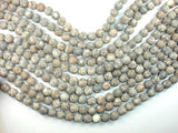 Matte Fossil Jasper Beads, 10mm, Round Beads-Gems: Round & Faceted-BeadBeyond