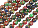 Mosaic Stone Beads-Multi color, 10mm, Round Beads-Gems: Round & Faceted-BeadBeyond