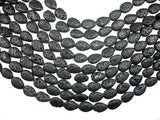 Black Lava, 13x18mm Flat Teardrop Beads-Gems: Nugget,Chips,Drop-BeadBeyond