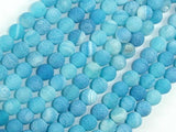 Frosted Matte Agate - Sea Blue, 6mm Round Beads-Agate: Round & Faceted-BeadBeyond