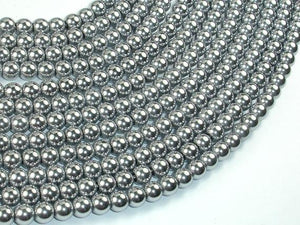 Hematite Beads, Silver, 6mm Round Beads-Gems: Round & Faceted-BeadBeyond