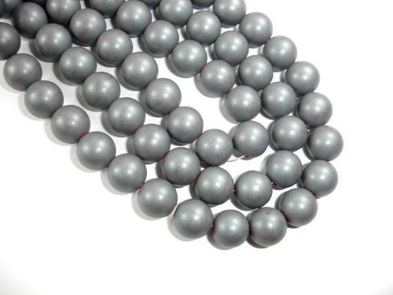 Matte Hematite Beads, 10mm Round Beads-Gems: Round & Faceted-BeadBeyond