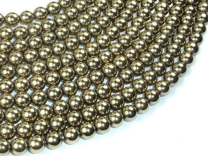 Hematite Beads-Gold, 8mm Round Beads-Gems: Round & Faceted-BeadBeyond