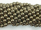 Hematite Beads-Gold, 8mm Round Beads-Gems: Round & Faceted-BeadBeyond