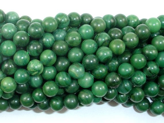 African Jade, Verdite, 6mm (6.5mm)-Gems: Round & Faceted-BeadBeyond