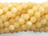 Yellow Jade Beads, 10mm(10.5mm) Round Beads-Gems: Round & Faceted-BeadBeyond