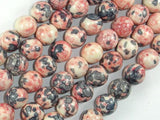 Rain Flower Stone, Pink, Gray, 10mm Round Beads-Gems: Round & Faceted-BeadBeyond