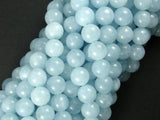 Sponge Quartz Beads-Aqua, 8mm Round Beads-Gems: Round & Faceted-BeadBeyond