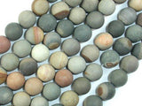 Matte Polychrome Jasper, 10mm Round Beads-Gems: Round & Faceted-BeadBeyond