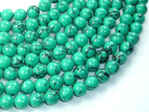 Howlite Turquoise Beads-Green, 10mm Round Beads-Gems: Round & Faceted-BeadBeyond