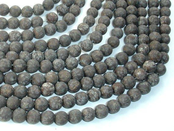 Matte Brown Snowflake Obsidian Beads, 6mm Round Beads-Gems: Round & Faceted-BeadBeyond
