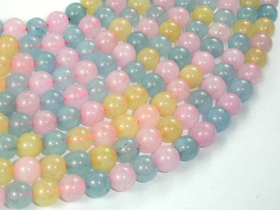 Jade Beads, Multi color, 8mm Round Beads-Gems: Round & Faceted-BeadBeyond