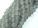 Jade Beads, Light Gray, 8mm Round Beads-Gems: Round & Faceted-BeadBeyond