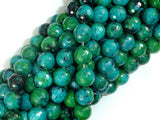 Chrysocolla, 8mm (7.8mm) Faceted Round Beads-Gems: Round & Faceted-BeadBeyond