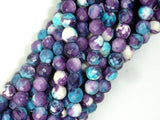 Rain Flower Stone Beads, Blue, Purple, 6mm Faceted Round-Gems: Round & Faceted-BeadBeyond