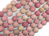Matte Rhodonite Beads, 10mm Round Beads-Gems: Round & Faceted-BeadBeyond