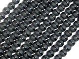 Matte Black Onyx Beads, 6mm Round Beads-with polished line-Gems: Round & Faceted-BeadBeyond