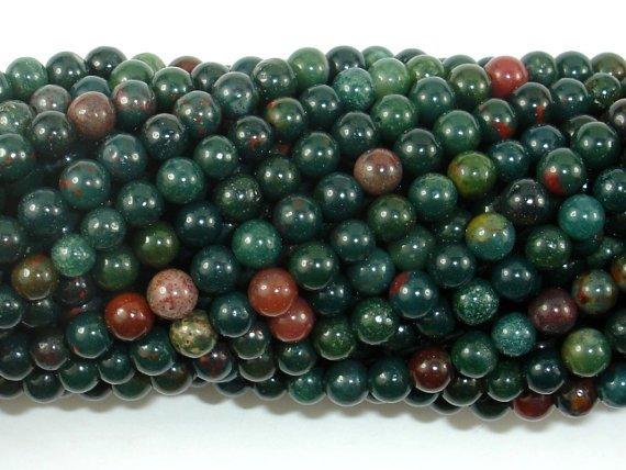 Indian Bloodstone Beads, 4mm Round Beads-Gems: Round & Faceted-BeadBeyond