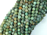 Matte African Turquoise Beads, 4mm Round Beads-Gems: Round & Faceted-BeadBeyond