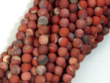 Matte Red Jasper Beads, 4mm, Round Beads-Gems: Round & Faceted-BeadBeyond