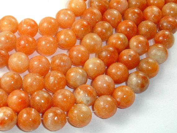 Orange Calcite Beads, 12mm Round Beads-Gems: Round & Faceted-BeadBeyond