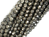 Pyrite Beads, 4mm Faceted Round-Gems: Round & Faceted-BeadBeyond