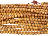 Yellow Wood Beads, Nangka Wood Beads, 10mm (10.3mm) Round Beads, 43 Inch-Wood-BeadBeyond