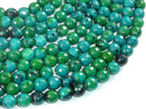 Chrysocolla, 8mm (7.8mm) Faceted Round Beads-Gems: Round & Faceted-BeadBeyond