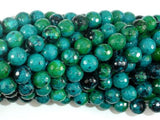Chrysocolla, 8mm (7.8mm) Faceted Round Beads-Gems: Round & Faceted-BeadBeyond