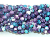 Rain Flower Stone Beads, Blue, Purple, 6mm Faceted Round-Gems: Round & Faceted-BeadBeyond