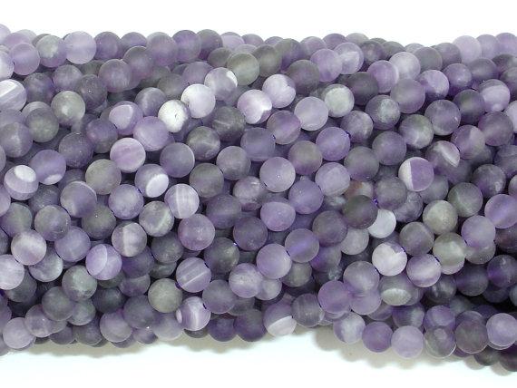 Matte Amethyst Beads, 4mm Round Beads-Gems: Round & Faceted-BeadBeyond