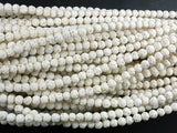 White Lava Beads, 4mm (4.5mm) Round Beads-Gems: Round & Faceted-BeadBeyond