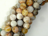 Bamboo Leaf Agate, 10mm Faceted Round Beads-Gems: Round & Faceted-BeadBeyond