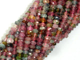 Watermelon Tourmaline Beads, 2x3.8mm Faceted Rondelle-Gems: Round & Faceted-BeadBeyond