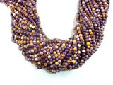 Rain Flower Stone, Purple, Yellow, 4mm Round Beads-Gems: Round & Faceted-BeadBeyond