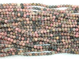Matte Rhodonite Beads, 4mm, Round Beads-Gems: Round & Faceted-BeadBeyond