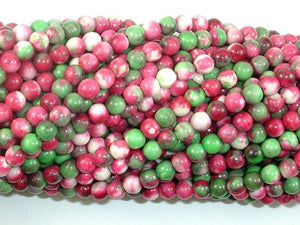 Rain Flower Stone, Red, Green, 4mm Round Beads-Gems: Round & Faceted-BeadBeyond