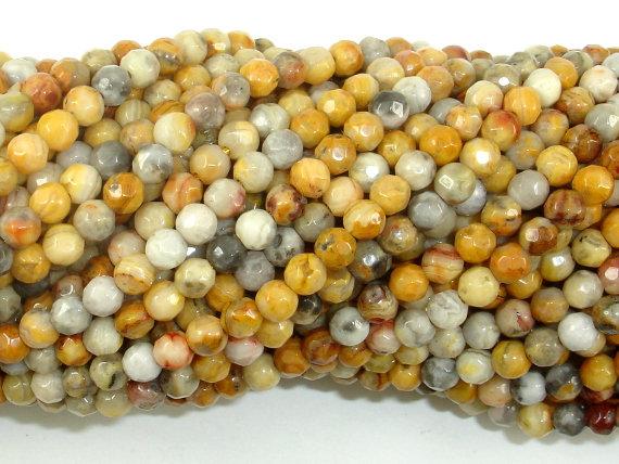 Crazy Lace Agate Beads, 4mm Faceted Round-Gems: Round & Faceted-BeadBeyond