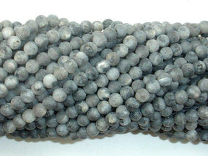 Matte Black Labradorite Beads, Matte Larvikite, 4mm Round Beads-Gems: Round & Faceted-BeadBeyond