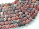Frosted Matte Agate, Dragon Vein Agate, 10mm Round Beads-Gems: Round & Faceted-BeadBeyond