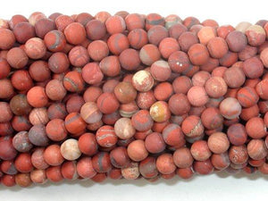 Matte Red Jasper Beads, 4mm, Round Beads-Gems: Round & Faceted-BeadBeyond